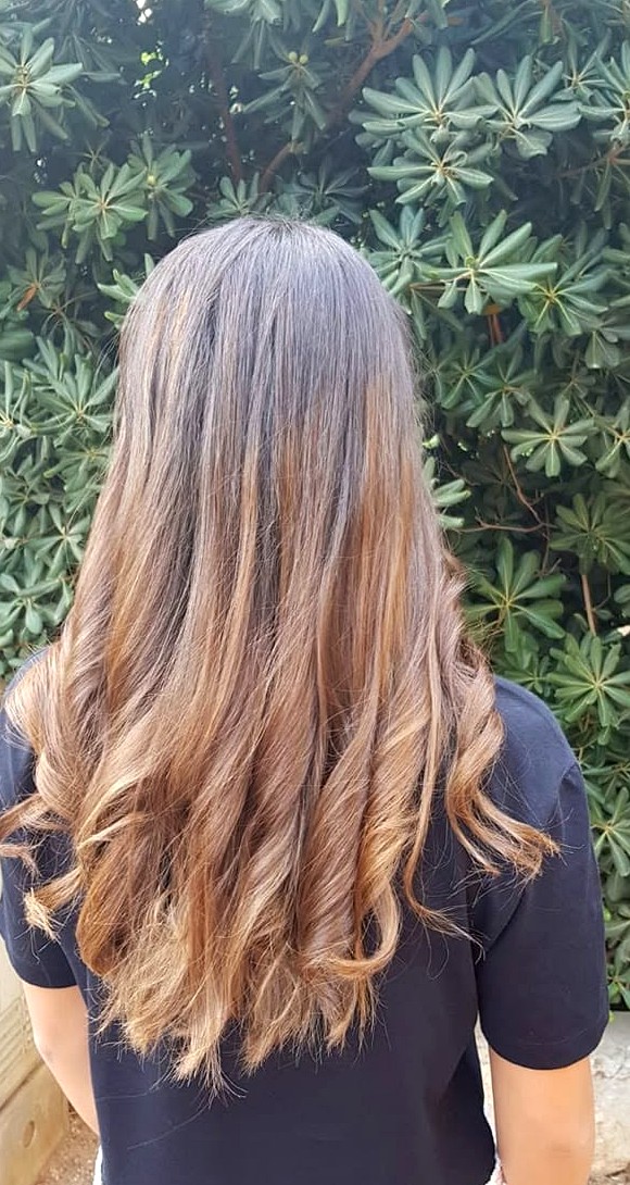 שיער ארוך עם גלים רכים